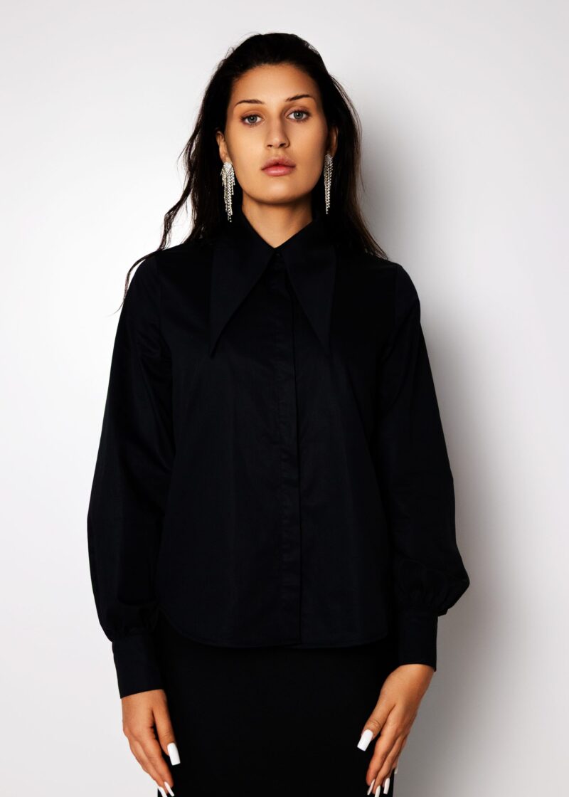 Alternative view of Koszula z kołnierzem w szpic